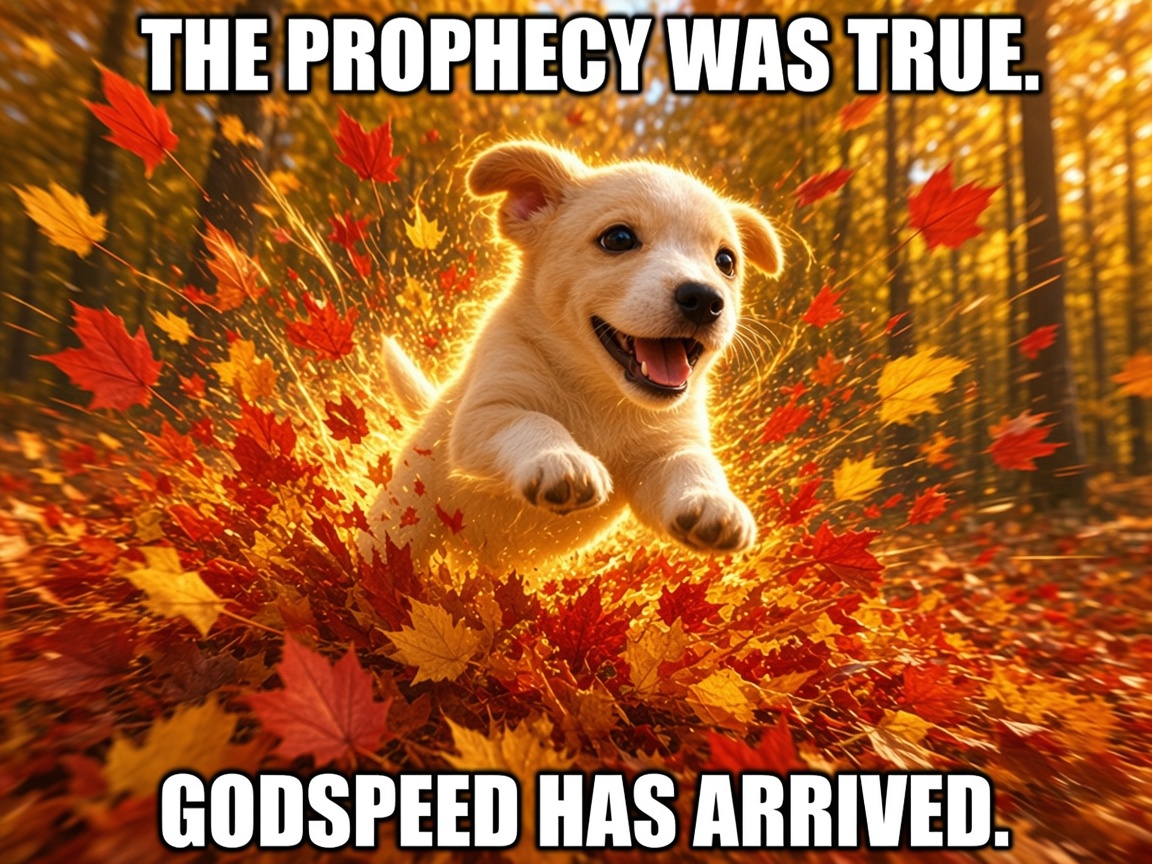The prophecy was true, godspeed has arrived