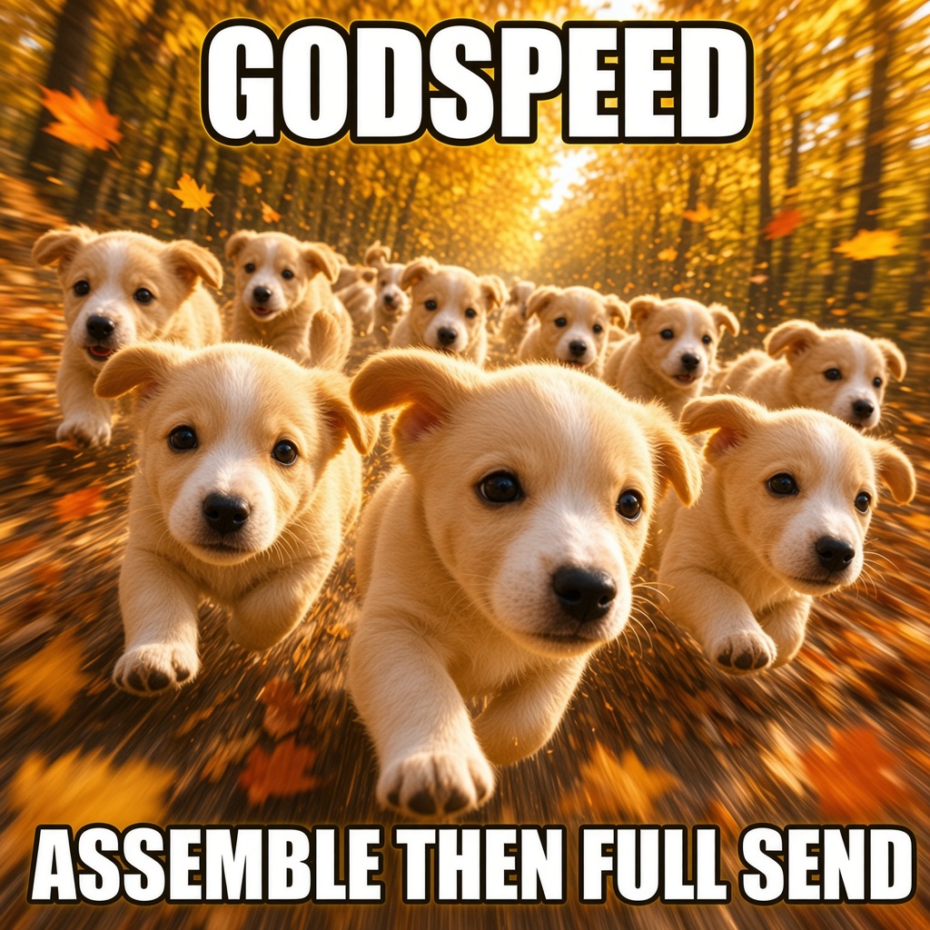 Godspeed assemble then full send